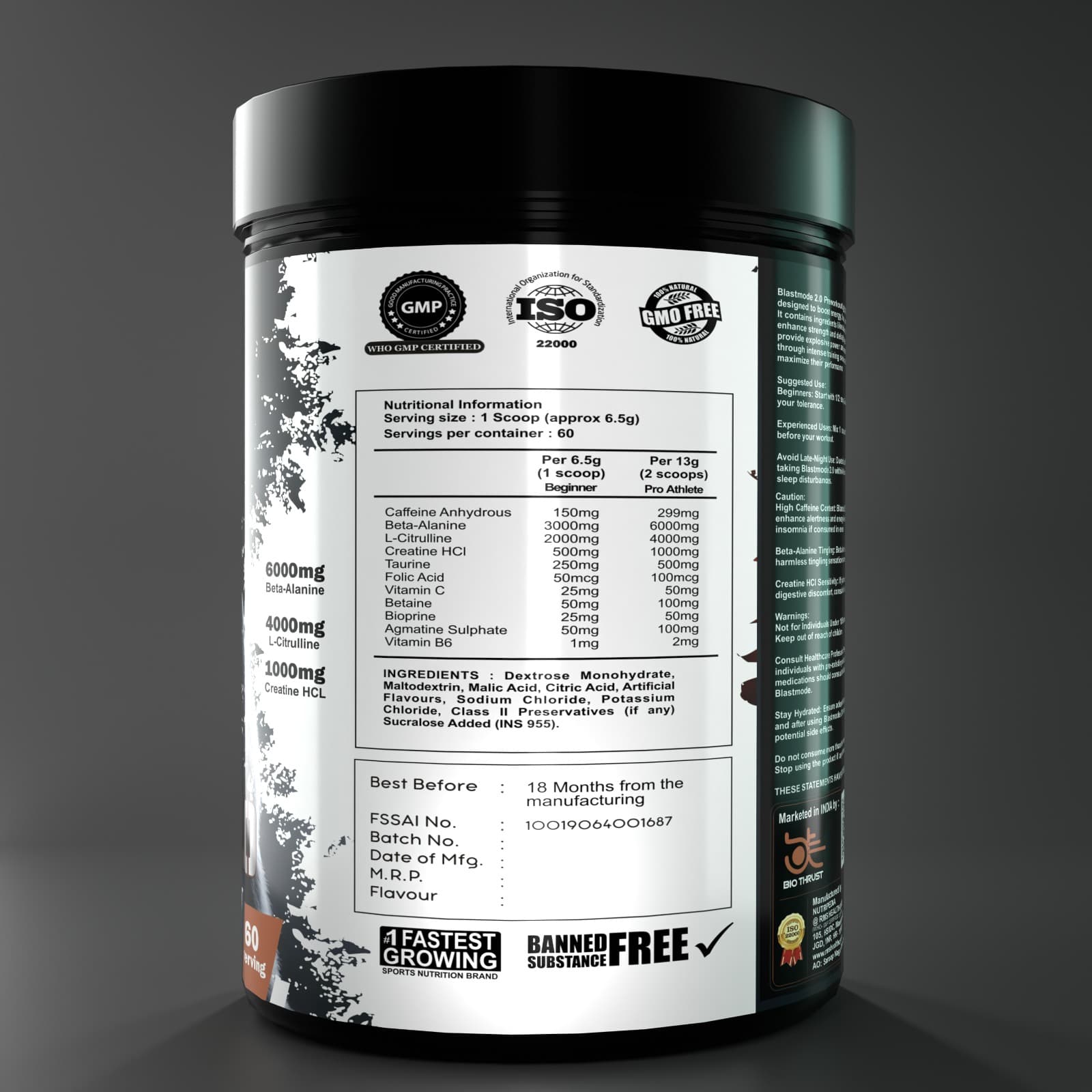 Blastmode 2.0 Pre-Workout 390g thumbnail 2