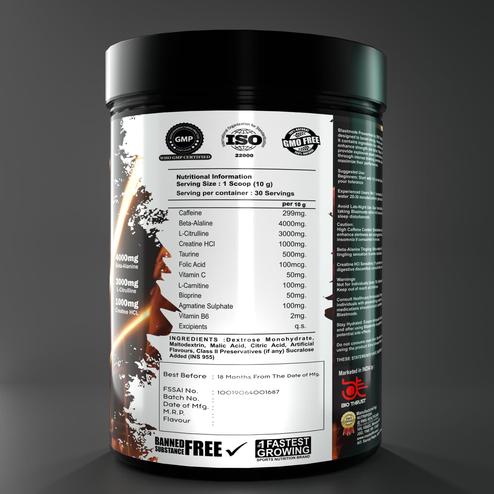 Blastmode Pre-Workout 300g thumbnail 2